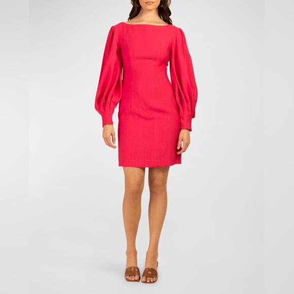 Trina Turk Fuchsia Long Sleeve Shift Dress – Size 8 – NWT